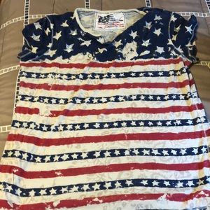 MOVING SALE NO HAGGLING RED/BEIGE/BL XL NATIONAL REFLECTIONS SHORT SLEEVE BLOUSE